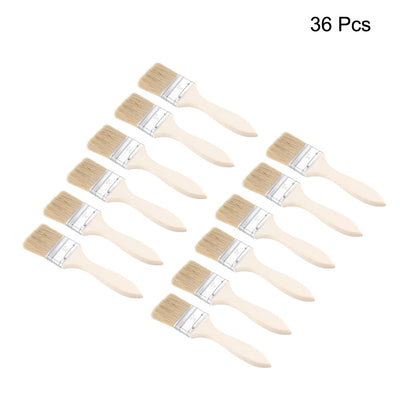Harfington 2 Inch Chip Paint Brush Synthetic Bristle with Wooden Handle for Wall Treatment 36pcs