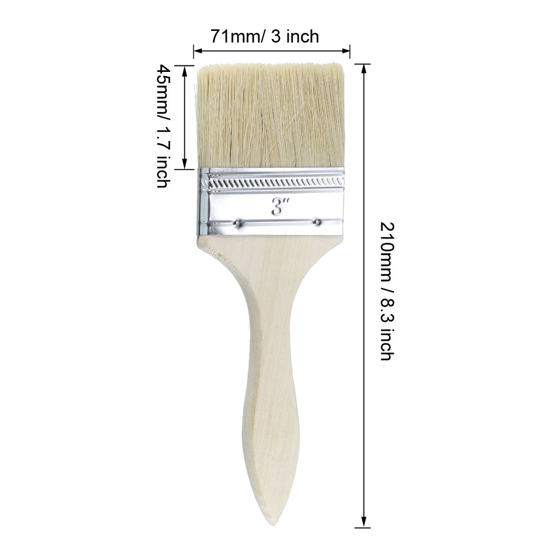 Harfington 3 Inch Chip Paint Brush Synthetic Bristle with Wood Handle for Wall Treatment 24pcs