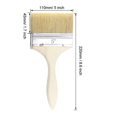 Harfington 5 Inch Chip Paint Brush Synthetic Bristle with Wooden Grip for Wall Treatment
