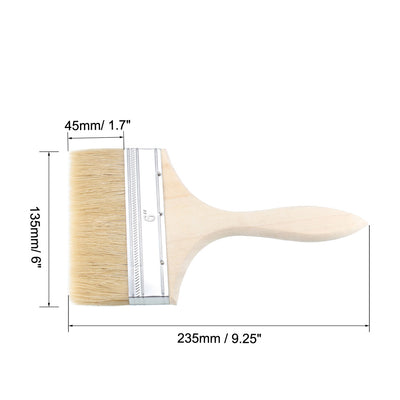 Harfington 6 Inch Chip Paint Brush Synthetic Bristle with Wooden Handle for Wall Treatment