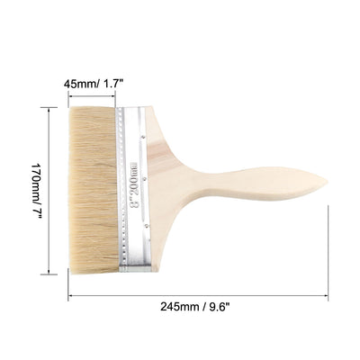 Harfington 7 Inch Chip Paint Brush Synthetic Bristle with Wooden Handle for Wall Treatment
