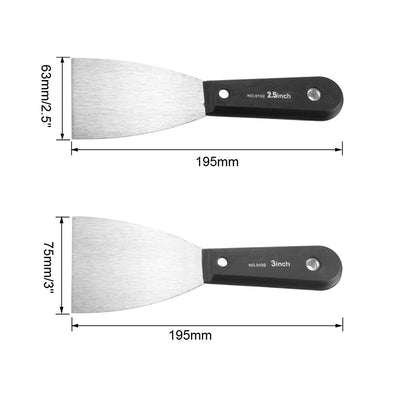 Harfington Putty Knives 1 1.5 2 2.5 3 4 5 Inch Paint Scraper Wooden Handle with Package for Wall Floor Tile 7in1 Set