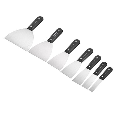 Harfington Putty Knives 1 1.5 2 2.5 3 4 5 Inch Paint Scraper Wooden Handle with Package for Wall Floor Tile 7in1 Set