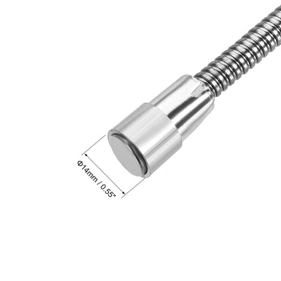 Harfington Magnetic Grabber Pickup Tool Bendable Retriever Stick 14mm Magnetic Bar 560mm Length Black 2Pcs