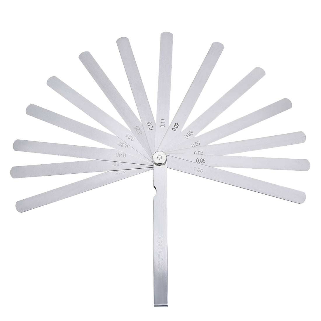 Harfington Thickness Feeler Gauge 0.05-1.00mm 14 Leaves Stainless Steel Measuring Tool for Gap Width