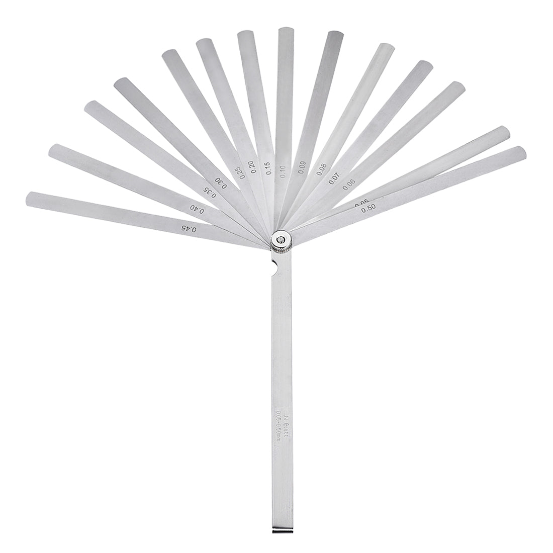 Harfington Thickness Feeler Gauge 0.05-0.50mm 14 Leaves Stainless Steel Measuring Tool for Gap Width