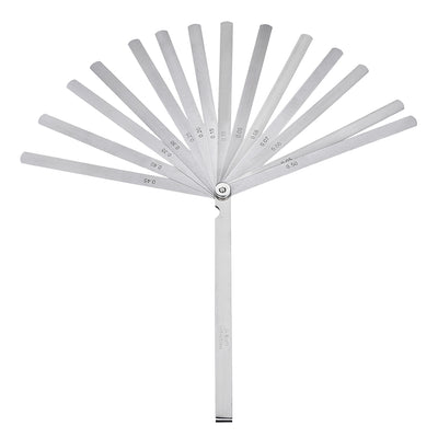 Harfington Thickness Feeler Gauge 0.05-0.50mm 14 Leaves Stainless Steel Measuring Tool for Gap Width
