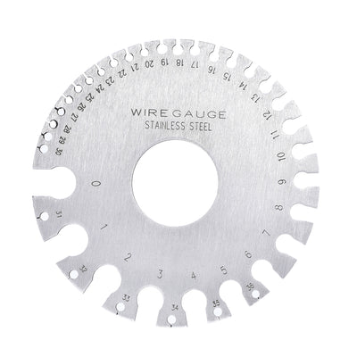 Harfington SWG Wire Gauge Standard 0.0070-0.3125 Inch Stainless Steel Thickness Welding Gage