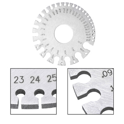Harfington SWG Wire Gauge Standard 0.0070-0.3125 Inch Stainless Steel Thickness Welding Gage