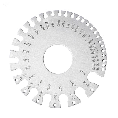 Harfington SWG Wire Gauge Standard 0.0070-0.3125 Inch Stainless Steel Thickness Welding Gage