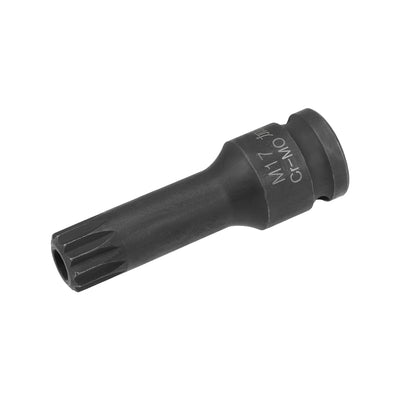 Harfington Drive x Impact Triple Square Spline Bit Socket, Tamper Proof Metric, Cr-Mo Steel