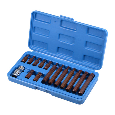 Harfington 1/2" Drive x T20 - T55 Torx Bit Socket Set, S2 Steel Bits, CR-V Sockets