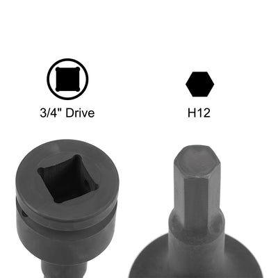 Harfington Drive x Impact Hex Bit Socket, Metric , Cr-Mo Steel