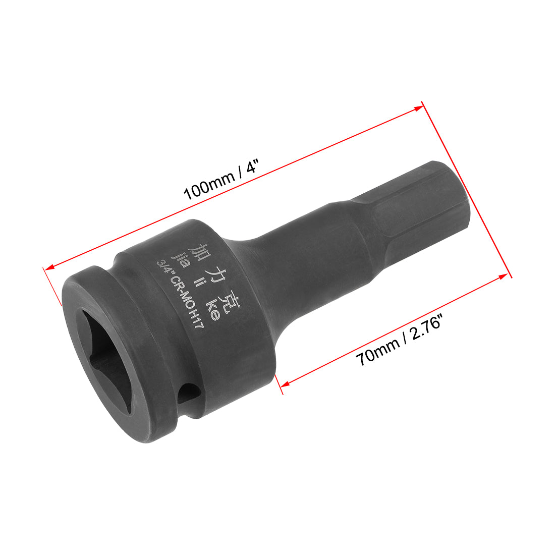 Harfington Drive x Impact Hex Bit Socket, Metric , Cr-Mo Steel