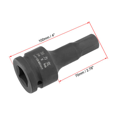 Harfington Drive x Impact Hex Bit Socket, Metric , Cr-Mo Steel