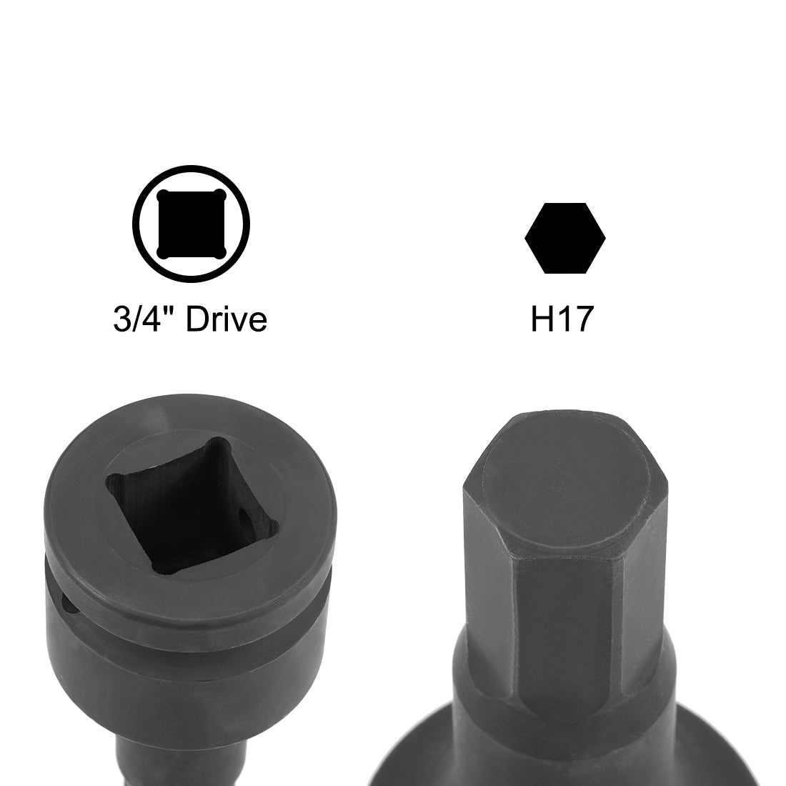 Harfington Drive x Impact Hex Bit Socket, Metric , Cr-Mo Steel