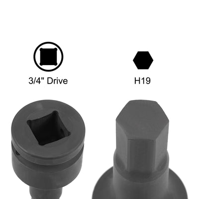 Harfington Drive x Impact Hex Bit Socket, Metric , Cr-Mo Steel