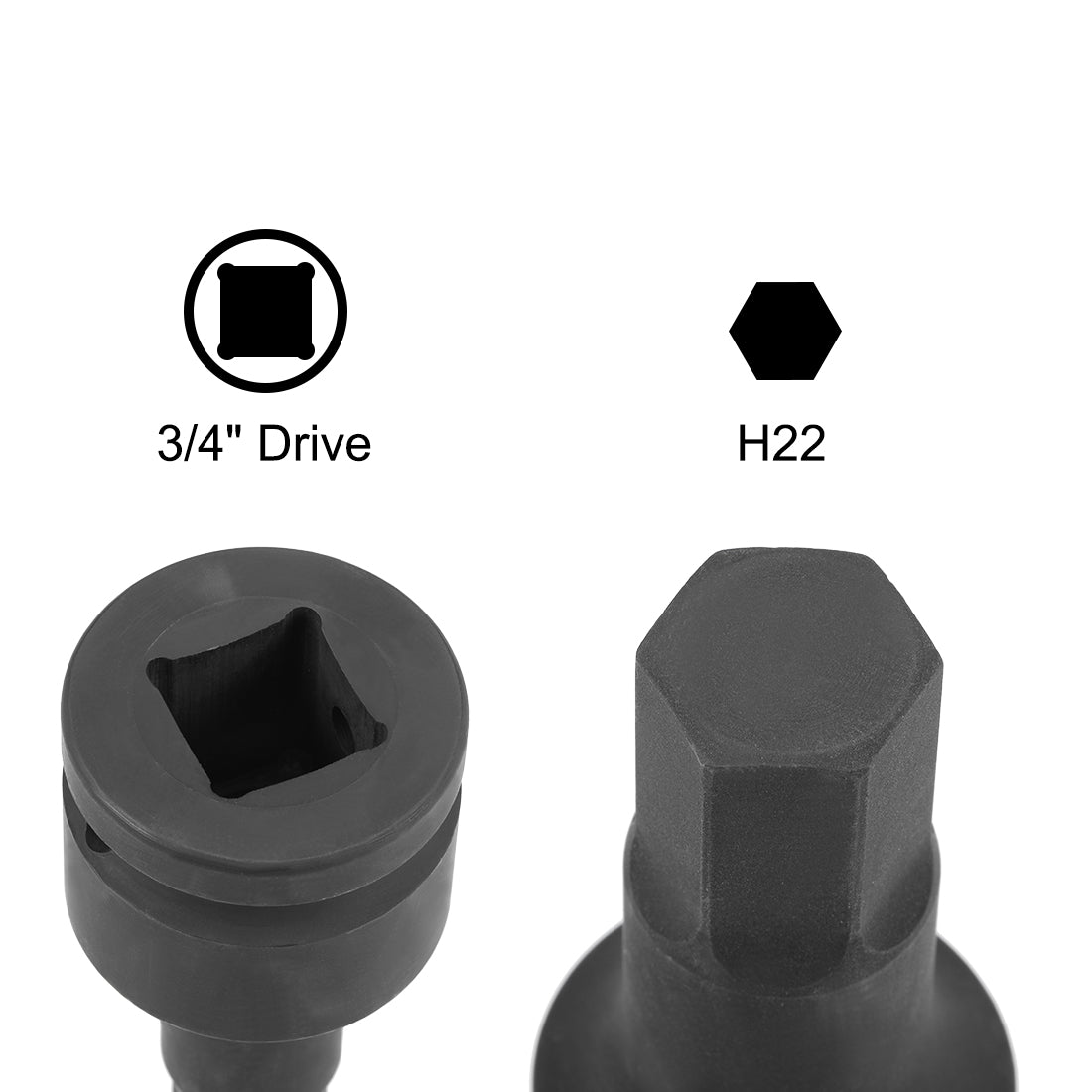 Harfington Drive x Impact Hex Bit Socket, Metric , Cr-Mo Steel