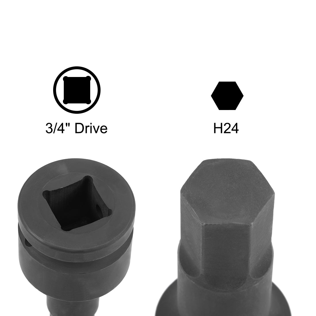 Harfington Drive x Impact Hex Bit Socket, Metric , Cr-Mo Steel