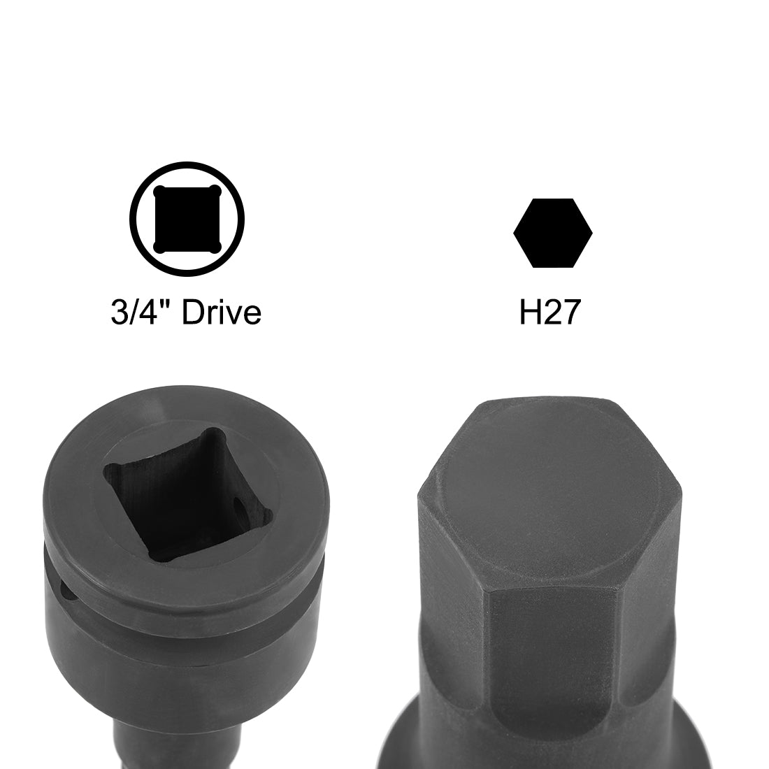 Harfington Drive x Impact Hex Bit Socket, Metric , Cr-Mo Steel