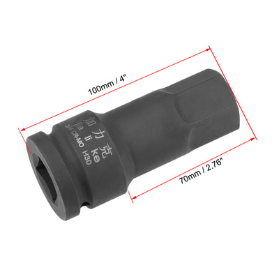 Harfington Drive x Impact Hex Bit Socket, Metric , Cr-Mo Steel