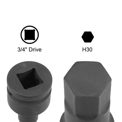 Harfington Drive x Impact Hex Bit Socket, Metric , Cr-Mo Steel