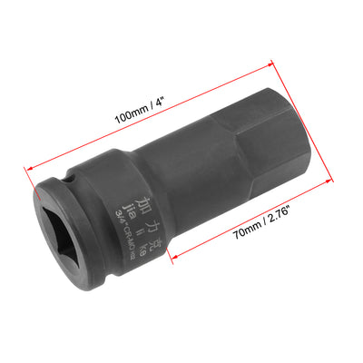 Harfington Drive x Impact Hex Bit Socket, Metric , Cr-Mo Steel
