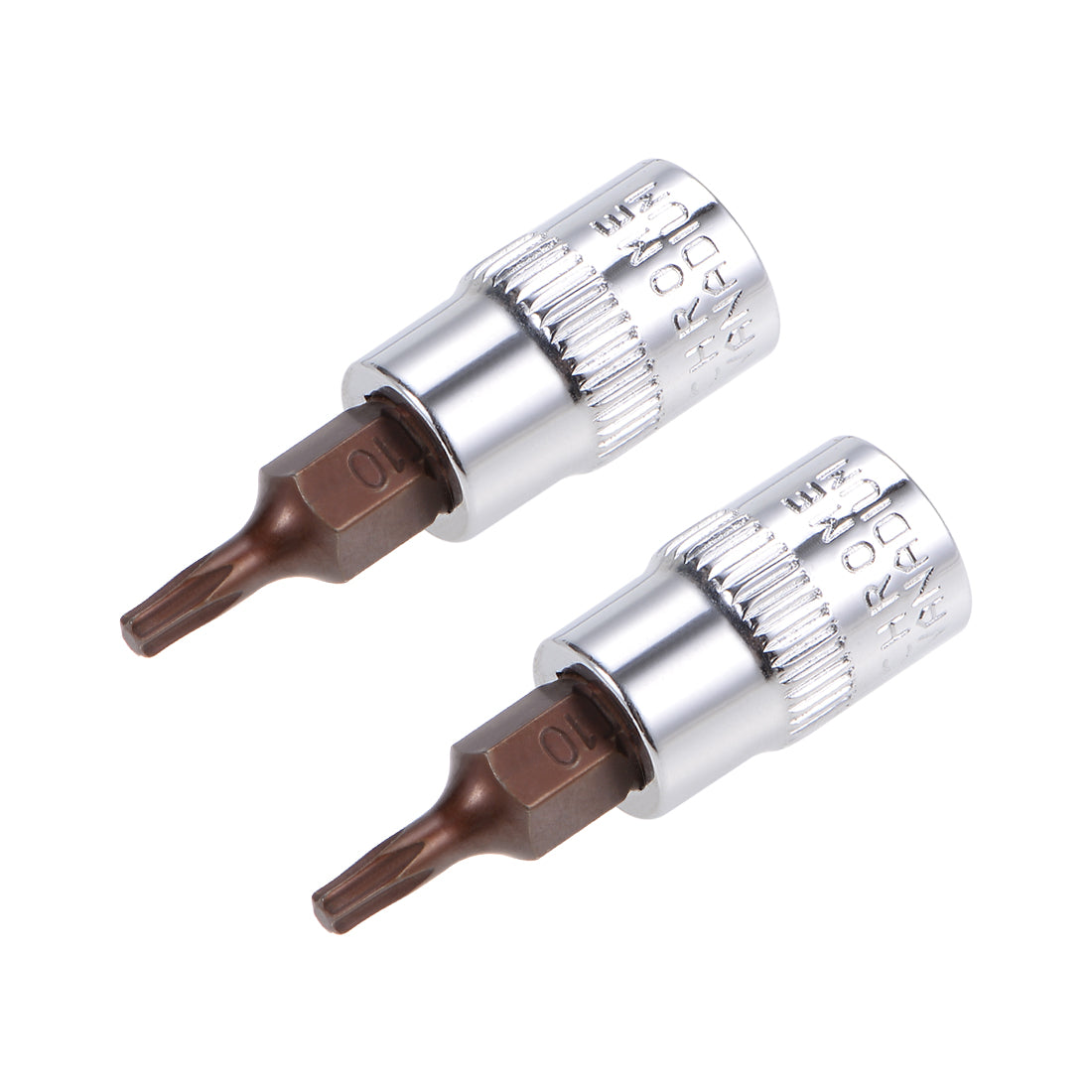 Harfington 1/4-Inch Drive Bit Socket Torx T10 S2 Steel 38mm Length 2 Pcs