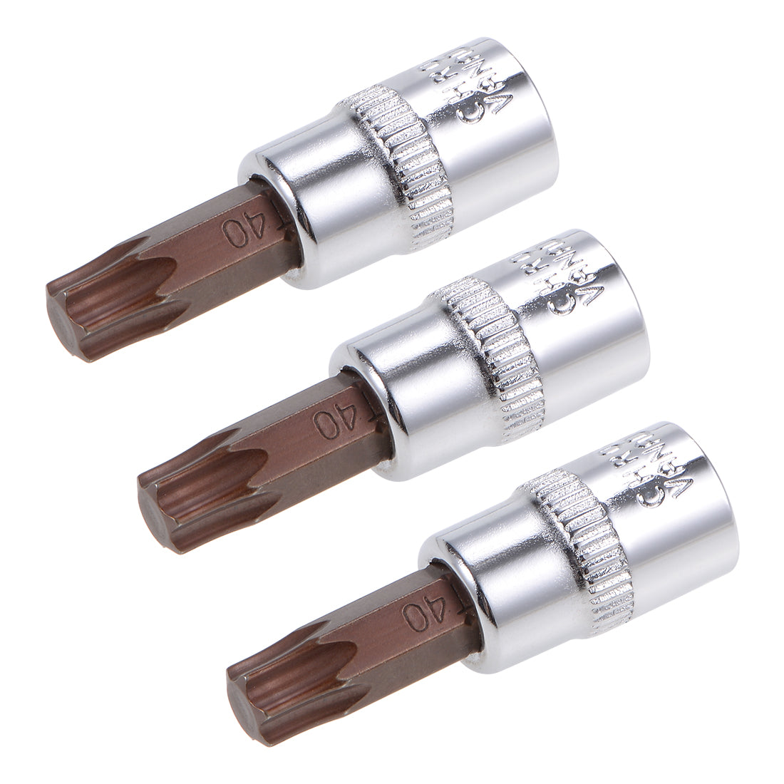 Harfington 1/4-Inch Drive Bit Socket Torx T40 S2 Steel 38mm Length 3 Pcs