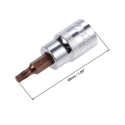Harfington Drive x Torx Bit Socket, S2 Steel Bits, CR-V Steel Sockets (for Hand Use Only)