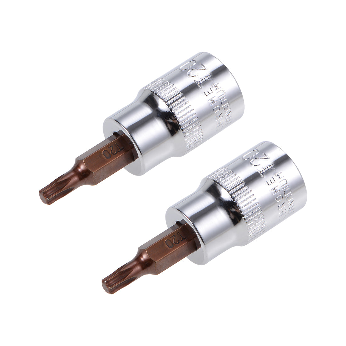 Harfington 3/8-Inch Drive Bit Socket Torx T20 S2 Steel 48mm Length 2 Pcs
