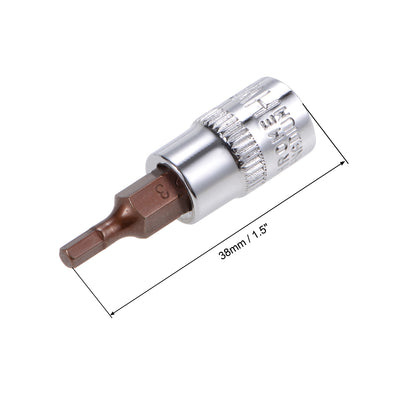 Harfington Hex Bit Socket, S2 Steel Bits CR-V Sockets for Hand Use Only