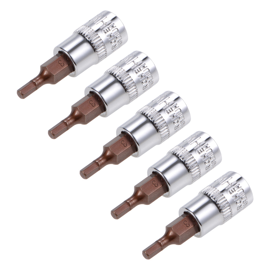 Harfington Hex Bit Socket, S2 Steel Bits CR-V Sockets for Hand Use Only