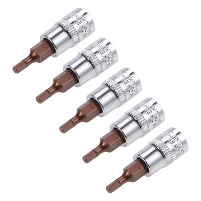 Harfington Hex Bit Socket, S2 Steel Bits CR-V Sockets for Hand Use Only