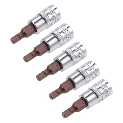 Harfington Hex Bit Socket, S2 Steel Bits CR-V Sockets for Hand Use Only