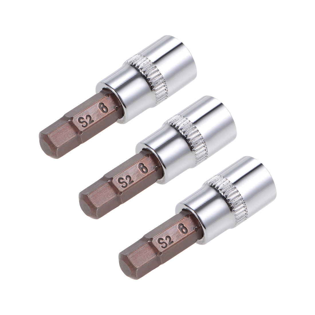Harfington 3 Pcs 1/4" Drive x 6mm Hex Bit Socket, Standard Metric, S2 & Cr-V Steel