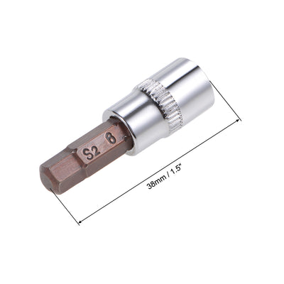Harfington Hex Bit Socket, S2 Steel Bits CR-V Sockets for Hand Use Only