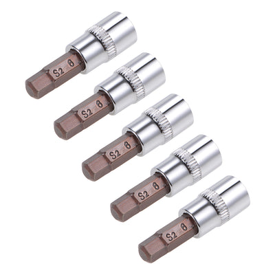 Harfington Hex Bit Socket, S2 Steel Bits CR-V Sockets for Hand Use Only