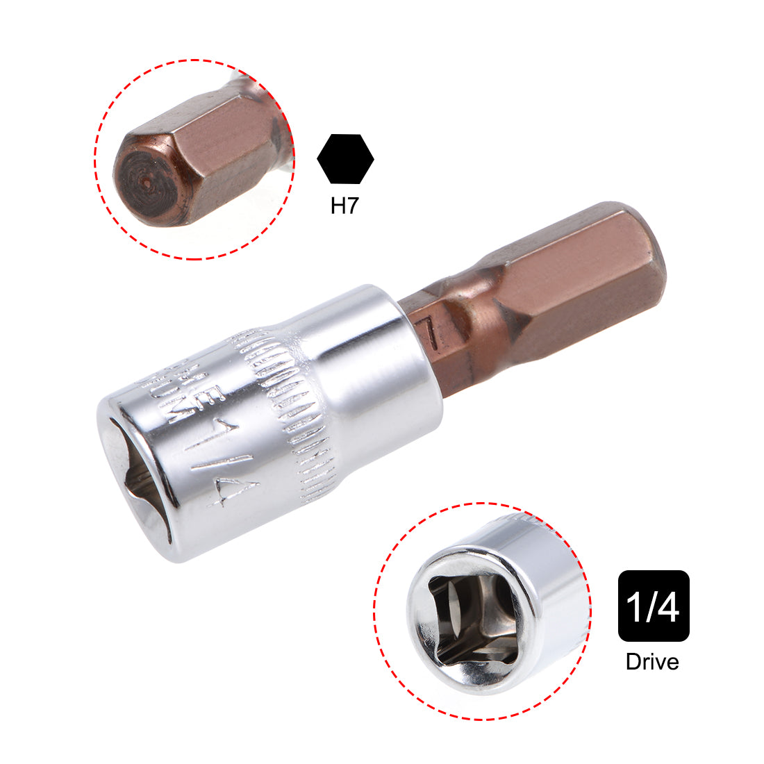 Harfington Hex Bit Socket, S2 Steel Bits, CR-V Sockets (for Hand Use Only)