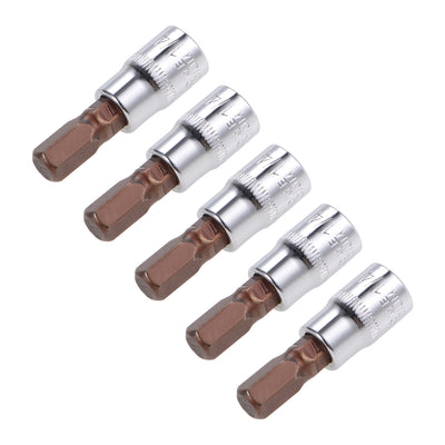 Harfington Hex Bit Socket, S2 Steel Bits CR-V Sockets for Hand Use Only