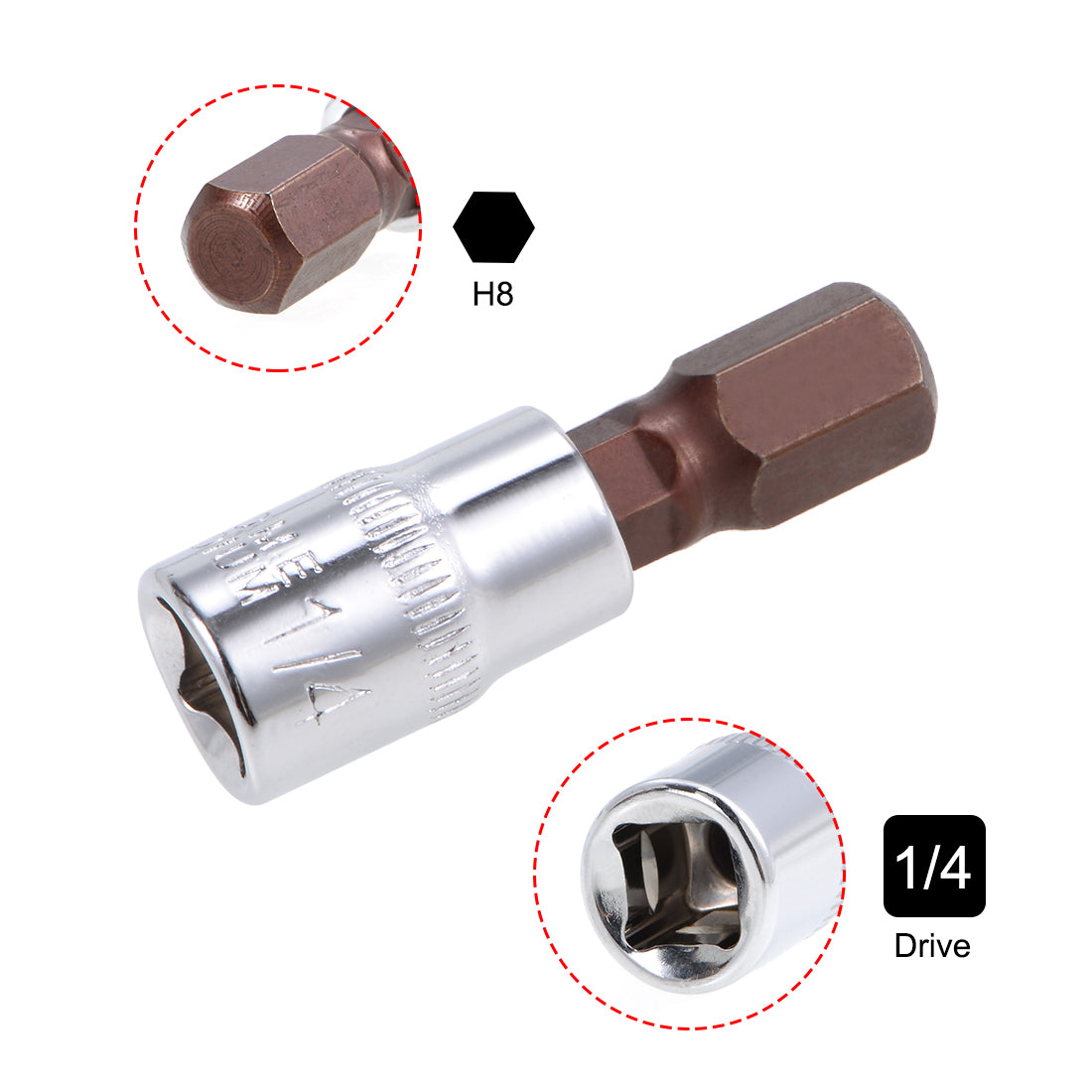 Harfington Hex Bit Socket, S2 Steel Bits, CR-V Sockets (for Hand Use Only)