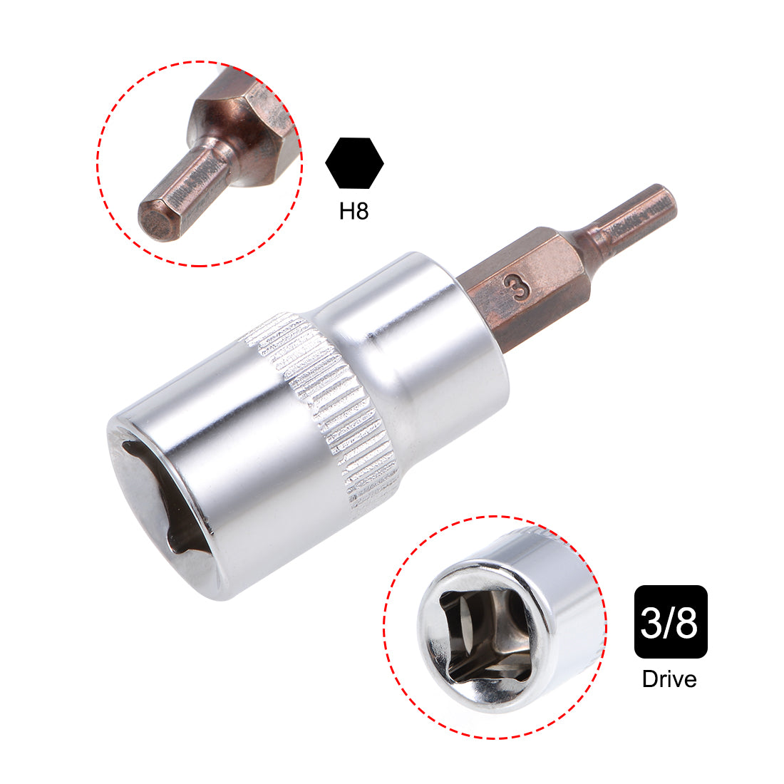 Harfington Hex Bit Sockets, S2 Steel Bits, CR-V Sockets (for Hand Use Only)