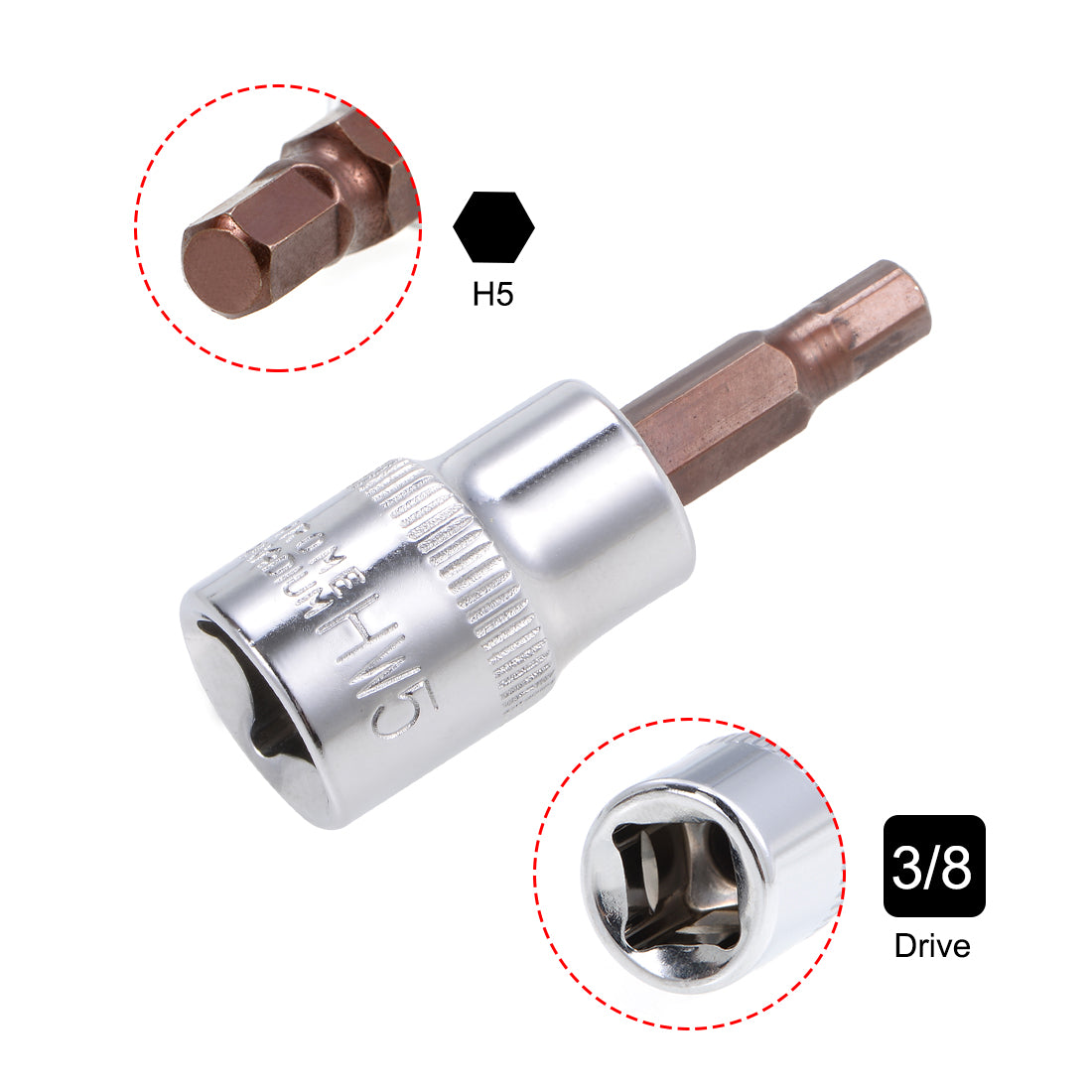 Harfington Hex Bit Sockets, S2 Steel Bits, CR-V Sockets (for Hand Use Only)