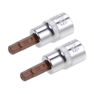 Harfington 3/8" Drive x 6mm Hex Bit Socket, Standard Metric, S2 & Cr-V Steel