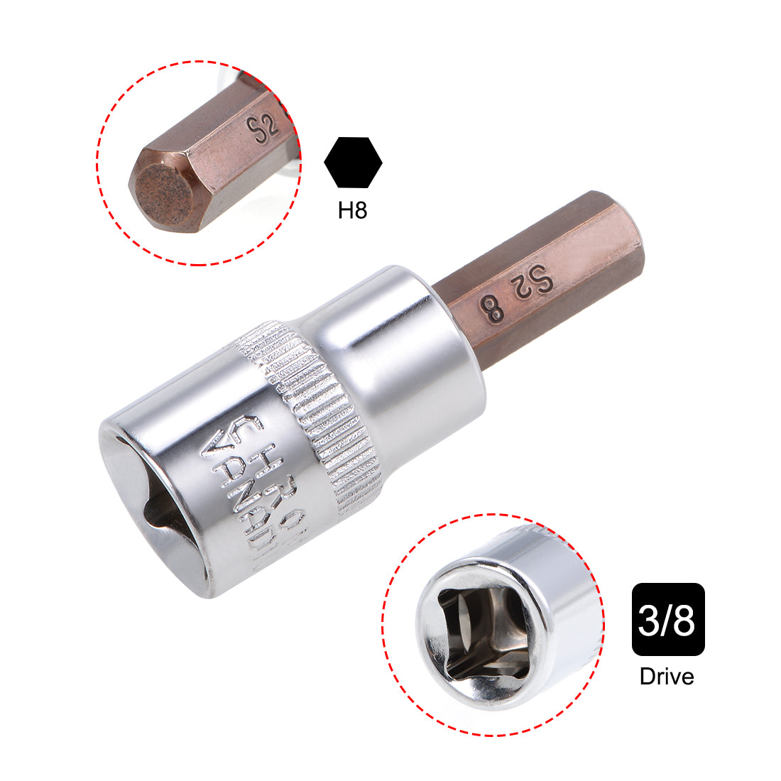 Harfington Hex Bit Sockets, S2 Steel Bits, CR-V Sockets (for Hand Use Only)