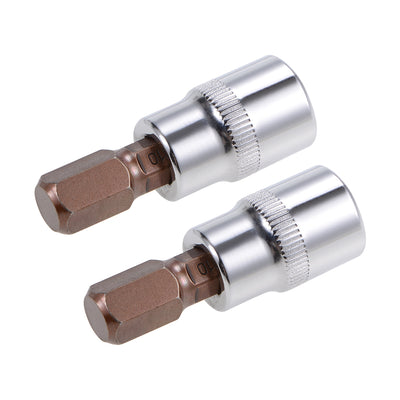 Harfington 2 Pcs 3/8" Drive x 10mm Hex Bit Socket, Standard Metric, S2 & Cr-V Steel