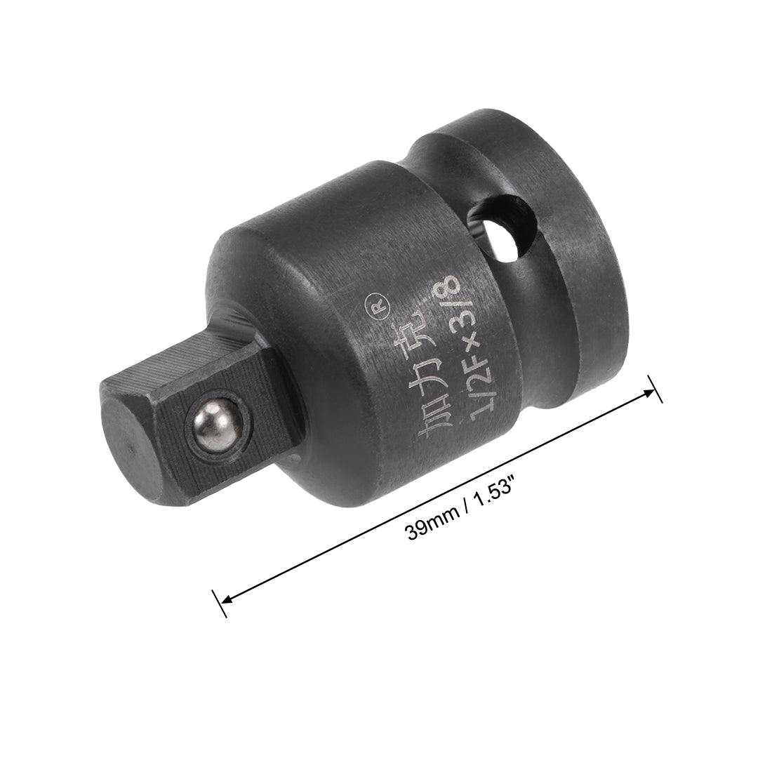 Harfington 2 Pcs 1/2 Inch Drive (F) x 3/8 Inch (M) Impact Socket Reducer for Ratchet Wrenches, Female to Male, Cr-Mo