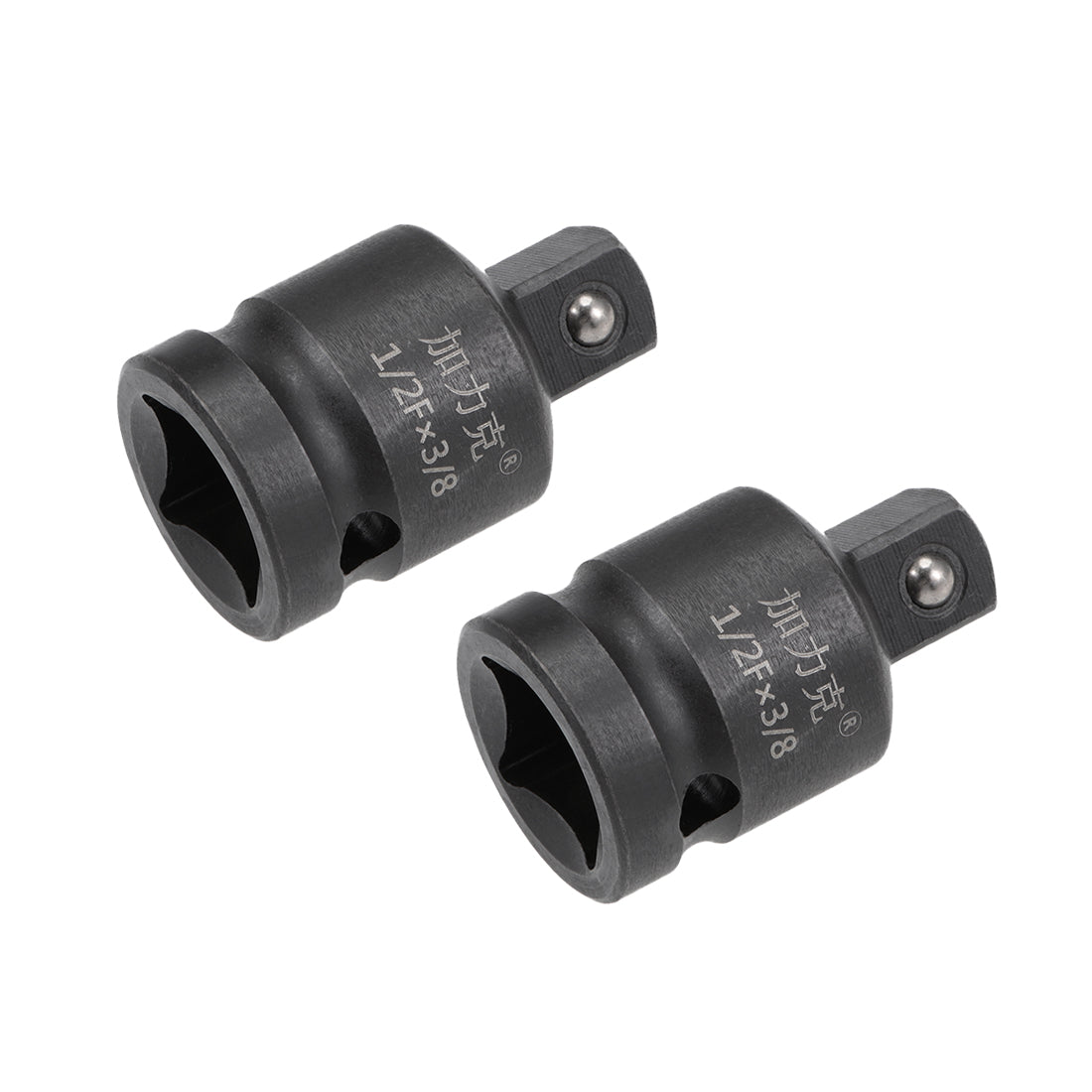 Harfington 2 Pcs 1/2 Inch Drive (F) x 3/8 Inch (M) Impact Socket Reducer for Ratchet Wrenches, Female to Male, Cr-Mo