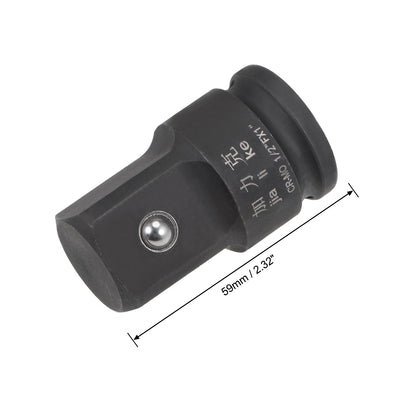 Harfington 1/2 Inch Drive (F) x 1 Inch (M) Impact Socket Adapter for Ratchet Wrenches, Female to Male, Cr-Mo