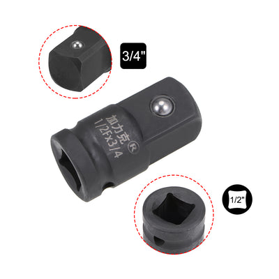 Harfington 1/2 Inch Drive (F) x 3/4 Inch (M) Impact Adapter for Ratchet Wrenches, Female to Male, Cr-Mo